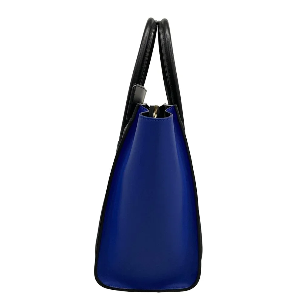 Celine Luggage Micro Shopper Handbag Gray Beige Blue Black